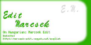 edit marcsek business card